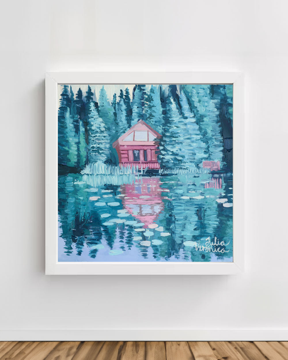 Casa Roja en el Lago